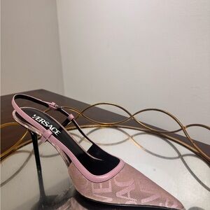 Versace Blush Pink Slingback Heels